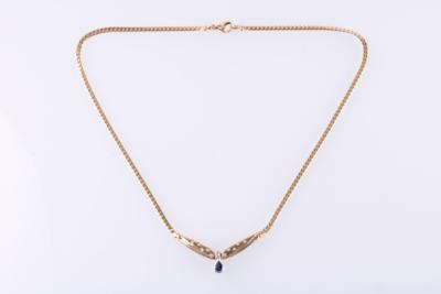 Brillantcollier zus. ca. 0,15 ct - Klenoty a Hodinky