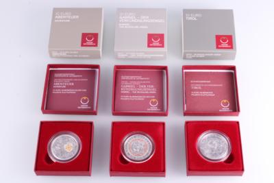 Silbermünzensatz Euro 10.- 3 Stück - Klenoty a Hodinky