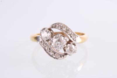 Diamantring zus. ca. 0,80 ct - Klenoty a Hodinky