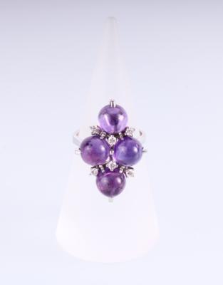 Amethystbrillantring - Schmuck und  Uhren