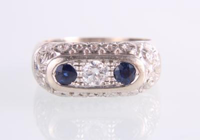 Brillant Saphir Ring - Schmuck und  Uhren