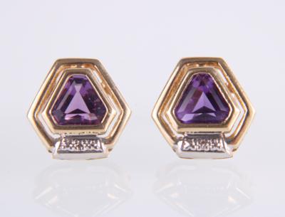 Diamantamethystohrstecker - Schmuck und  Uhren